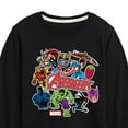 thumbnail image 3 of Marvel The Avengers - Stickers Style - Toddler And Youth Long Sleeve Graphic T-Shirt, 3 of 5
