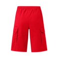 thumbnail image 6 of XDZJLR Big And Tall Cargo Shorts Men Casual Shorts With Pockets And Drawstring Solid Color Versatile Hiking Shorts Red Xl, 6 of 7