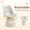 Off White, variant on Accent Chair with Hollow Back Design, Modern Chenille Dining Chair, Upholstered Vanity Chair with Metal Base for Living Room, Bedroom, Brown