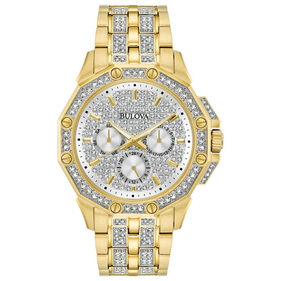 Bulova Men's Crystal Watch with Multi-Function Dial