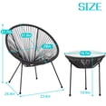thumbnail image 7 of Dkelincs 3 Piece Patio Furniture Set All-Weather Outdoor Conversation Bistro Set with Glass Top Table, Black, 7 of 7