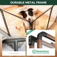 thumbnail image 4 of FXW AuraSpace Pro Metal & Acrylic Indoor Dog Playpen, All-Acrylic Clear Heavy-Duty Design, 32" Height 8 Panels for Small and Medium Dogs, Walnut│Patented, 4 of 6