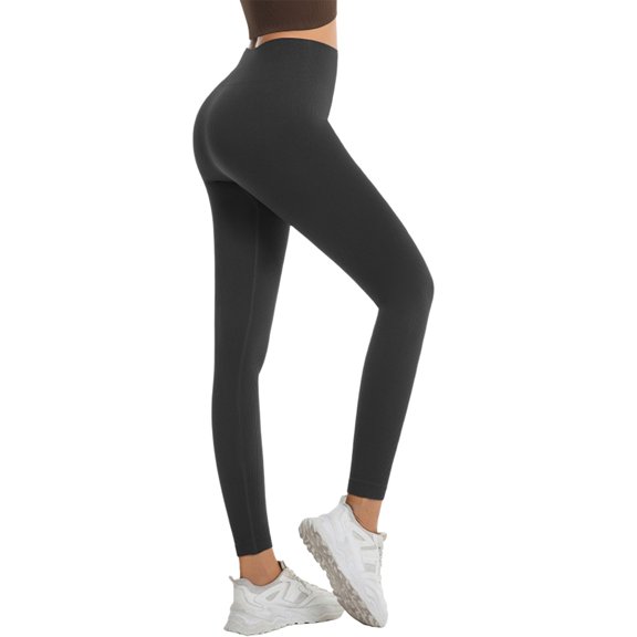 TRUBKH Leggings for Women Women Pencil Pants Leggings Gym Leggings Soft Stretch Jeggings Tight Womens Pants Yoga Pants Women Full Length Nylon Legging Yoga Leggings Non See Black L