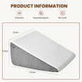 thumbnail image 7 of GIANNA Extra-High Wedge Pillow, Memory Foam Bed Wedge for Snoring & Leg Elevation, Removable Washable Cover, White Gray, 23.6×23.6×12in, 7 of 7