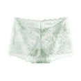 thumbnail image 2 of jobturf Underwear for Women Floral Lace Trim Boyshort Panties Mid Waist Stretchy Underpants Summer Breathable Mesh Full Coverage Briefs, 2 of 5