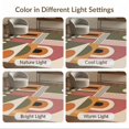 thumbnail image 7 of ODIKA 8'x10' Washable Area Rug Non-Shedding, Easy Care, Olive Pink Geometric Artistic Design Elegant Rectangular Motif with Stripes for King Size Bedroom Under Bed, Master Suite, 7 of 7