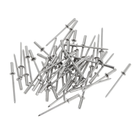 Countersunk Head Closed Sealing Rivets 3mm Grip Diameter 10mm Grip Length 6mm Flange Diameter Stainless Steel Silver Tone 50 Pcs