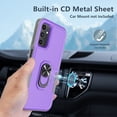 thumbnail image 7 of Tekcoo for Samsung Galaxy S23 FE Case, Heavy Duty Shockproof Full Body Phone Cover Built in Rotatable Metal Ring Holder Kickstand Cover for Samsung Galaxy S23 FE -Purple, 7 of 7