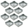 thumbnail image 2 of Plum Fittings 2" x 2" Square Pressed Steel Dome Caps Galvanized Steel (10 Pack), 2 of 5