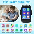 thumbnail image 2 of TOPCHANCES Kids Toys Phones, Toddlers Smart Cell Phone with 19 Educational Games, Camera, MP3 Music Player, Phone Calls, Xmas Birthday Gifts Electronic Learning Toy for Boys Girls Age 3-12 ( Black ), 2 of 9