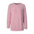 thumbnail image 4 of Duoif Fall Sweaters Women's 2025 Ribbed Pullover - Loose Fit Crewneck Jumper Sweaters for Women Pink XL, 4 of 5