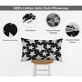 thumbnail image 4 of Vargottam Lumbar Pillow Cover - Decorative Pillow Covers20x12 Inches,PrintedWhite & BlackThemePillowcase, DecorativeLumbarCushionCovers, 4 of 4