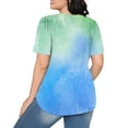 thumbnail image 6 of Womens T Shirts Graphic V Neck Semi Formal Shirts Yellow White Summer Tops for Women Hide Belly Tunic 2025 Summer, 6 of 6