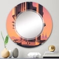 thumbnail image 2 of DESIGN ART Designart 'Futuristic Architectural Building III' Printed City Futuristic Wall Mirror 20in.x30in., 2 of 5