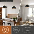 thumbnail image 3 of Devon 1L LED Compatible Matte Black and Gold Satin Brass Mid-Century Modern Pendant Light, 3 of 12