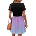 thumbnail image 5 of Women's Fashionable Casual Square Neck Retro Print Summer Dress, 5 of 5