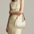 thumbnail image 5 of KXF Women's Leather Crescent Underarm Shoulder Bag Chic Saddle Style Purse, 5 of 8
