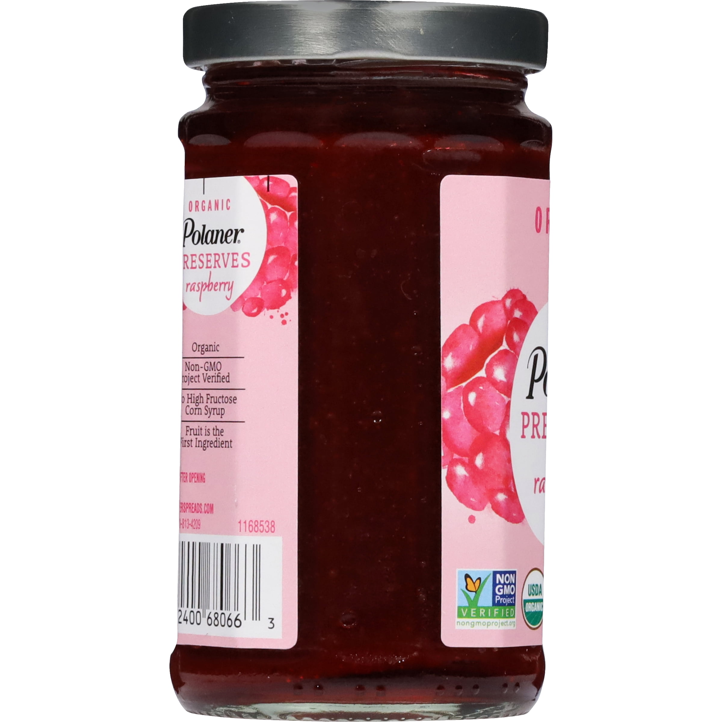 (3 pack) Polaner Organic Raspberry Preserves, Fruit Spread, Non-GMO, 10.3 oz Jar
