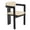 Black/Off White, variant on Velo Series Dining Chair with Upholstered Leather and Rubberwood Legs