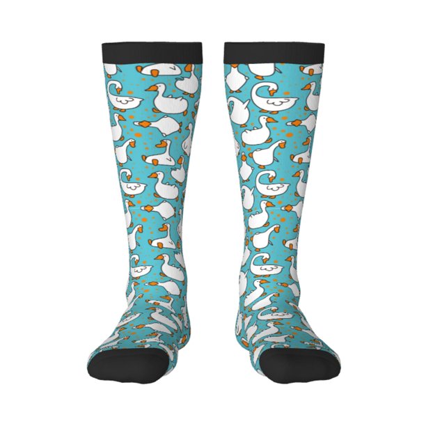 Balery Cartoon Funny Goose Calcetines novedosos Calcetines deportivos Calcetines hasta la rodilla Calcetines de algodón Calcetines originales y geniales