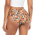 thumbnail image 6 of Women's Underwear Orange Leopard Print Hipster Panties Underwear for women, Small, 6 of 9
