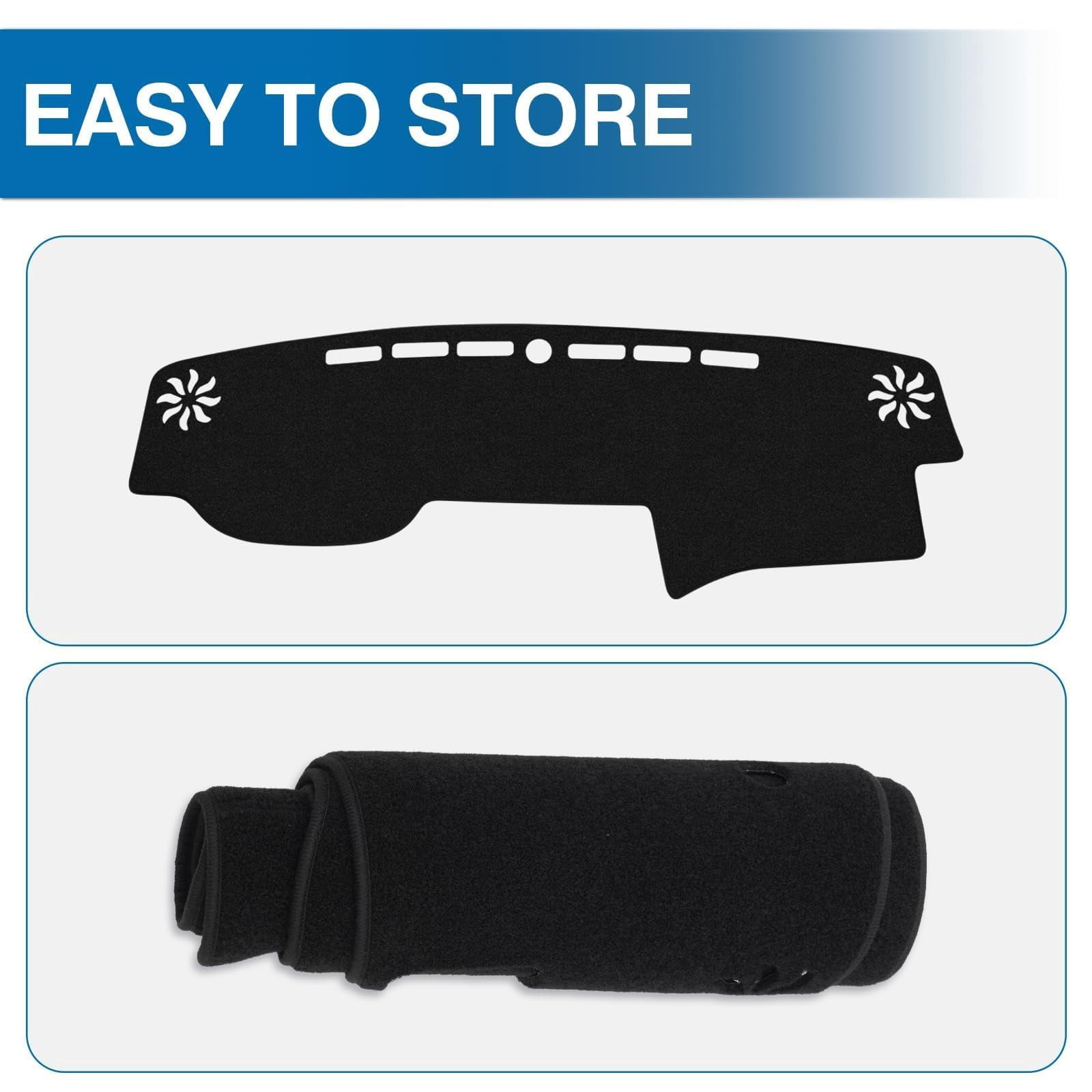 Car Dash Cover for 4Runner 2010-2022 Left Hand Driving Non-Slip Center Console Dashboard Cover Interior Accessories for 4Runner Custom Fit Dash Mat Sunshade Windshield Glare Black