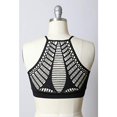 thumbnail image 7 of Womens Seamless Razor Slash Back Bralette (Black, Small), 7 of 7