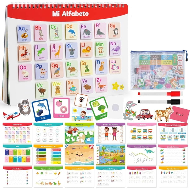 Libro Ocupado Español, Juguetes Didactico Sensoriales, Libros de Caligrafía, Montessori Actividades de Aprendizaje, Regalos