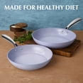 thumbnail image 3 of Koch Systeme CS 10 inch Ceramic Nonstick Frying Pan with Lid, Induction Compatible, Gradient Purple, 3 of 10