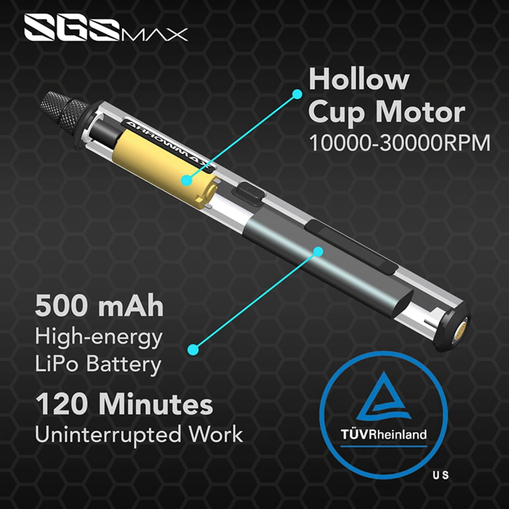 AM ARROWMAX Cordless Engraving Pen Mini Grinder Rotary Tool with 42 Bits for Crafts, Jewelry, Wood, Glass Carving, SGS Max