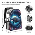 thumbnail image 4 of Susaid Vintage Colorful Patterned Dolphin Print Clear Backpack See Through Transparent Plastic Clear Bookbags for School, College, Stadium,Work, 4 of 7