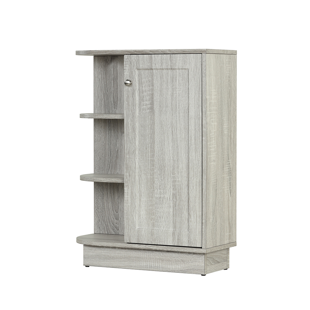 Kepooman Open Wooden Bathroom Floor Cabinet, Free Standing Storage Organizer with Adjustable Plates Ample Storage, Living Room Hallway Cabinet, Oak Kepooman Open Wooden Bathroom Floor Cabinet, Free Standing Storage Organizer with Adjustable Plates Ample Storage, Living Room Hallway Cabinet, Oak