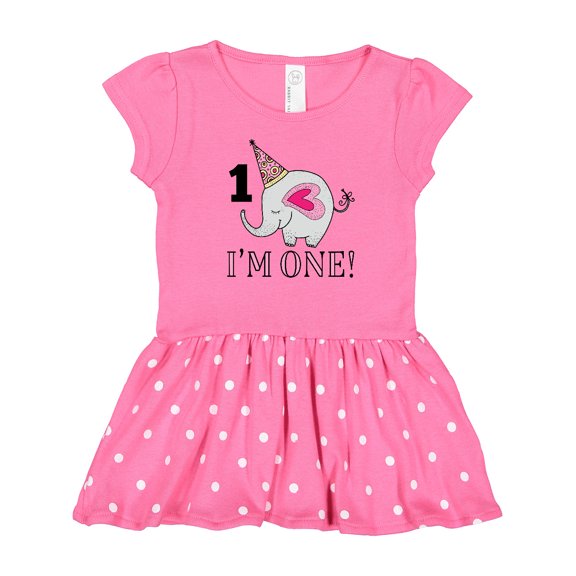 Inktastic 1st Birthday Elephant 1 Year Old Gift Baby Girl Dress