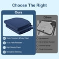 thumbnail image 2 of Panpaddle Outdoor Seat Pads Seat Cushions 4-Piece Solid Waterproof Patio Seat Chair Cushions 17"X16"X2" Rounded Square Patio Cushions, Navy Blue, Set of 4, 2 of 10