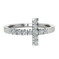 thumbnail image 4 of 0.24 CT TW Sideways Cross Diamond Ring 14K White Gold, 4 of 5