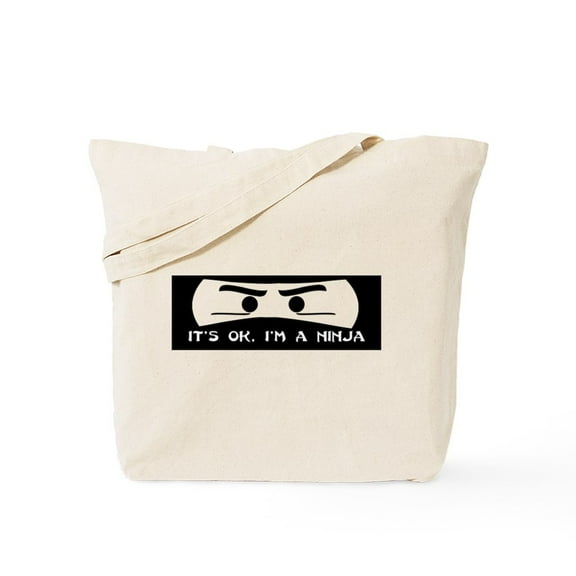CafePress - NINJA SHIRT IT's OK I'm A NIN Tote Bag - Unisex Canvas Tote Bag, Beige, 1-Piece