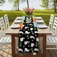thumbnail image 4 of Table Runners 72 Inches Long Dress Scarves, Cute Rabbits Farmhouse Kitchen/Dining Table Runner, Coffee Tablerunners, Country Leaves Plants Cartoon Bunny Black 13x72 Inch, 4 of 9