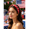 thumbnail image 6 of Volra Clearance 4th of July Headbands for Women Non Slip, American Flag Headbands for Women’s Hair 1 inch Wide, Red White and Blue Hair Accessories, Patriotic Head Bands Cute USA Headband, B, 6 of 6