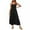 Black, variant on Pntutb Best Womens Maxi Dress Bohemian Spaghetti Strap Smocked Tiered Long Beach Sun Dresses