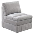 thumbnail image 6 of Grey Modular Sectional Sofa Set 5pc - Contemporary Fabric Upholstery with Plush Seating and Ottomans, 6 of 9