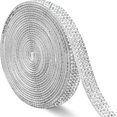thumbnail image 1 of LOVEVER Rhinestone Ribbon  Self Adhesive Rhinestone Strips  3 Yards Glitter Rhinestone Tape Bling  Crystal Roll Silver Rhinestone Ribbon Stickers Rhinestones Trim for Crafting Clothes Car, 1 of 5