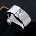 thumbnail image 6 of 8mm Smooth Single CZ Band Men Women's 316L Stainless Steel Silver Ring Size 6-12, 6 of 6