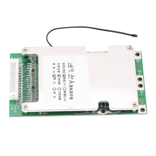 Placa BMS, placa de carga de batería de litio de 14S 50 V 30 A, placa de protección de batería de litio diseñada para el futuro