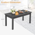 thumbnail image 6 of LUE BONA Outdoor Coffee Table Rectangle, HDPS Patio Tables for Outside, 17.7"x 35"x17.7", Dark Gray, 6 of 7