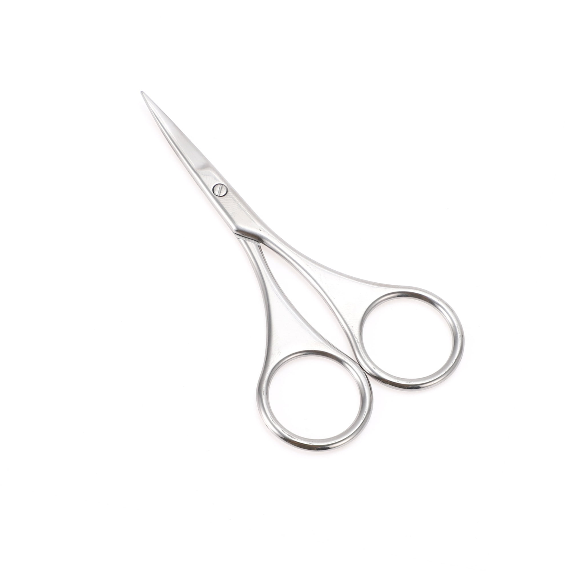 Unique Bargains Bend Scissors Eyebrow Trimmer Scissors Silver Tone 1 Pc