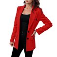 thumbnail image 2 of Casual Blazers for Women 2025 Long Sleeve Notch Lapel Collar Stretch Lightweight Business Casual Work Office Jacket, 2 of 8