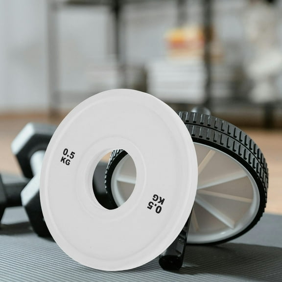 WHAMVOX Weight Plates Fractional Plate  Bumper Plates for Cross Training Weight Plates Steel Insert Strength Training Weight Plates Weight Loss White 0.5kg