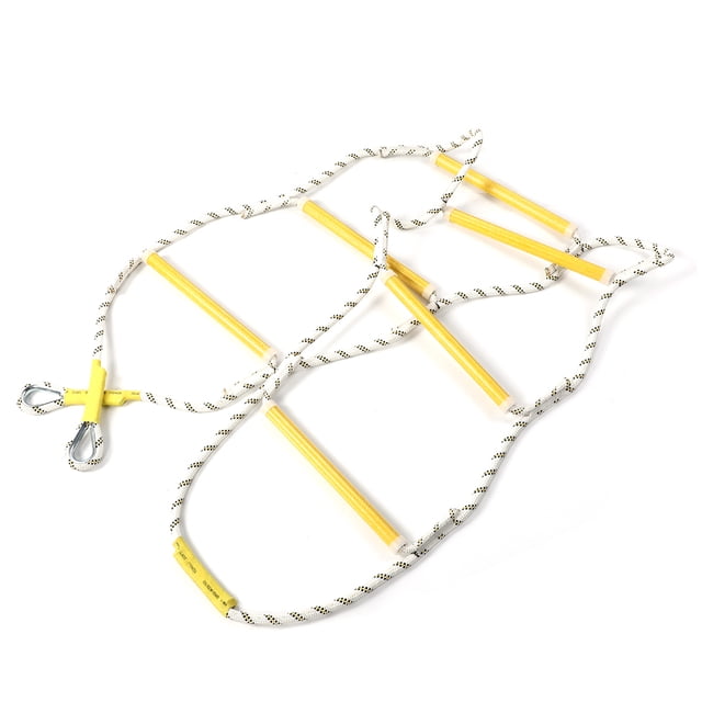 Nylon Climbing Rope Ladder, Ladders 2m/6.6ft Portable for Emergency for Aerial Work for Underground Rescue 2m