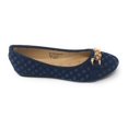 thumbnail image 5 of Victoria K Women's Quilted Denim With Gold Link Ballerina Flats, 5 of 6