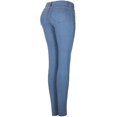 thumbnail image 4 of 2Luver, Women's, 5 Pocket Stretch Skinny Jeans, True Light Denim, 3, 4 of 4
